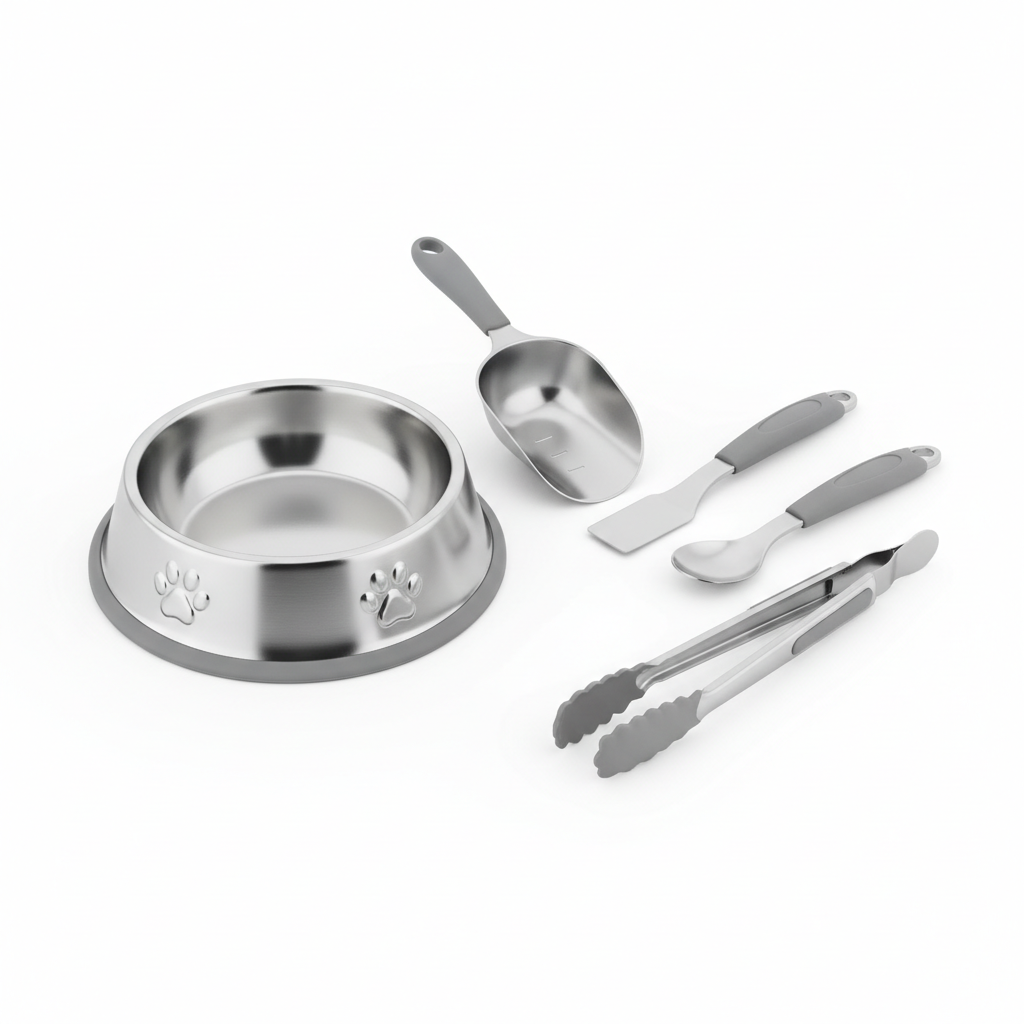 Utensílios de alimentação para gato